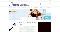 Desktop Screenshot of absolutedentalcare.com.au
