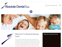 Tablet Screenshot of absolutedentalcare.com.au
